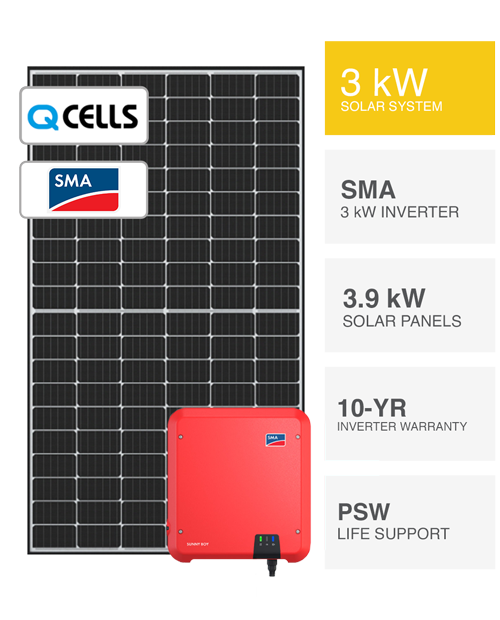3kW SMA & QCells Solar System by PSW Energy