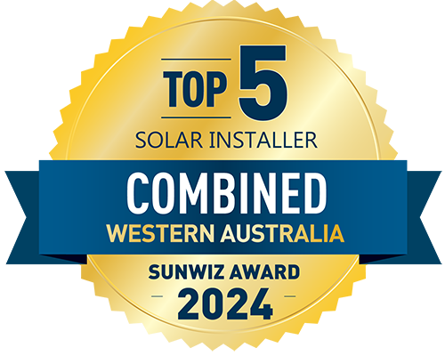 Sunwiz Award 2024 Badge-Perth Solar Warehouse PSW Energy-Top5CombinedWA