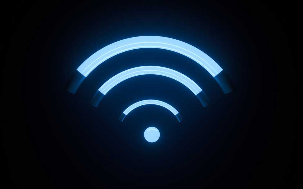 3d rendering, wifi symbol, concept background for the post Goodwe Inverter WiFi Reconnect Guide