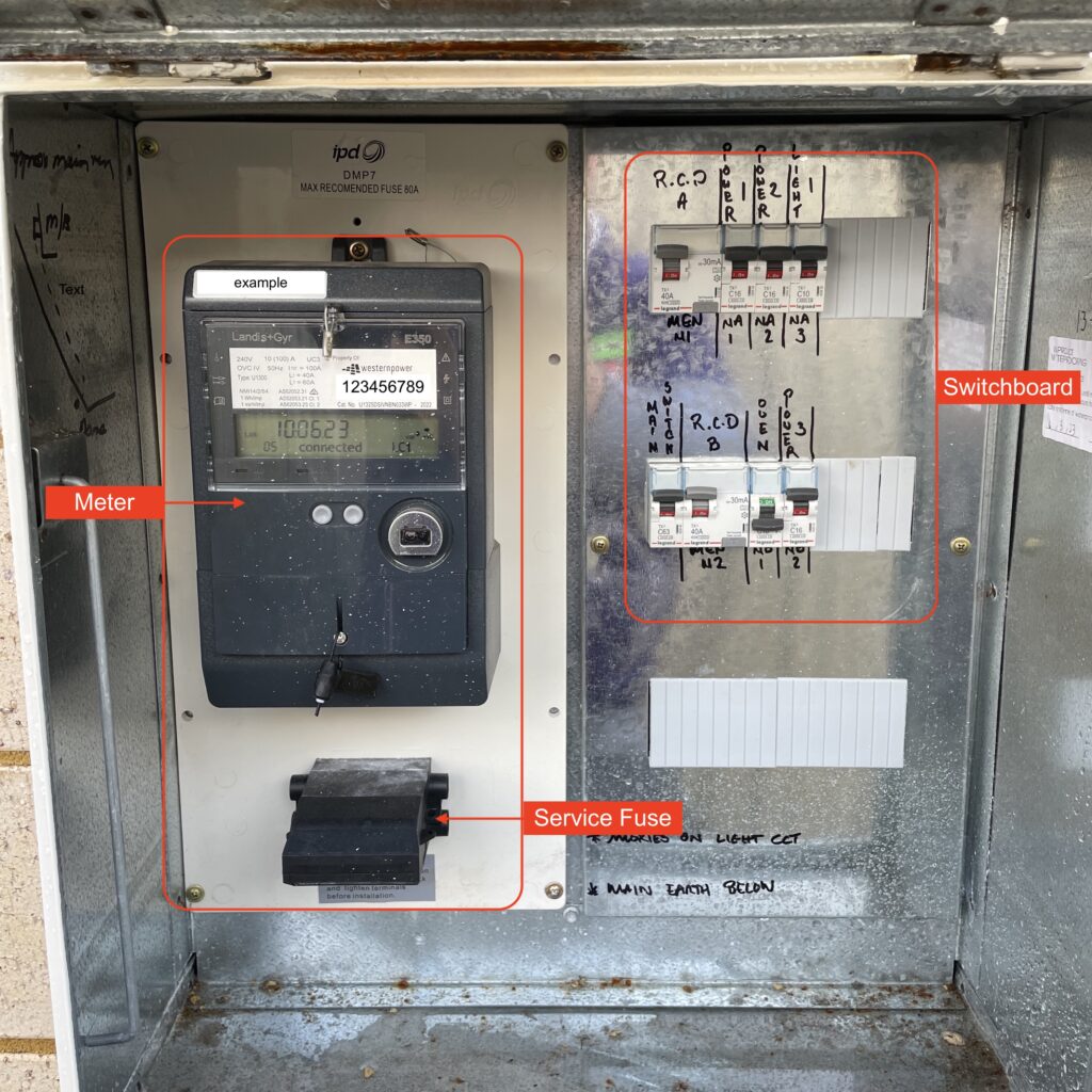 PSW Express Quote Guide Image 1 - Main switchboard with meter